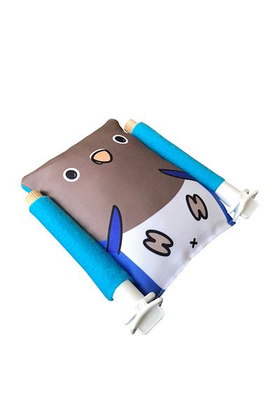 Kuşarkadaşım Bird Bed Soft Resting Pillow Double Sided Sleeping Perch Navy Blue Lovebird Bed Perch