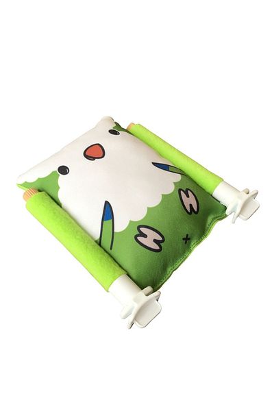 Kuşarkadaşım Bird Bed Soft Resting Pillow Double Sided Sleeping Perch Green Monk & Monk Parrot Bed Perch