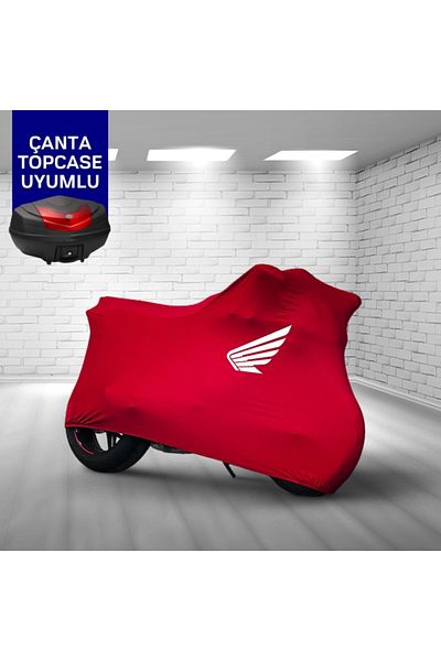 ULTRASHOP Honda Nx 4 Falcon Motorcycle Tarpaulin Topcase Bag Adapted Cloth with Logo Combed Red Motor Tarpaulin