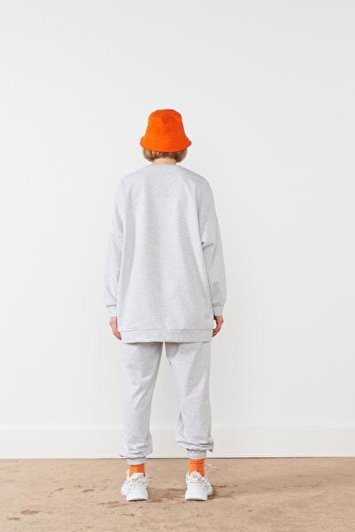 Basicpark Maryland Cotton Oversize Gray Bottom Top Set