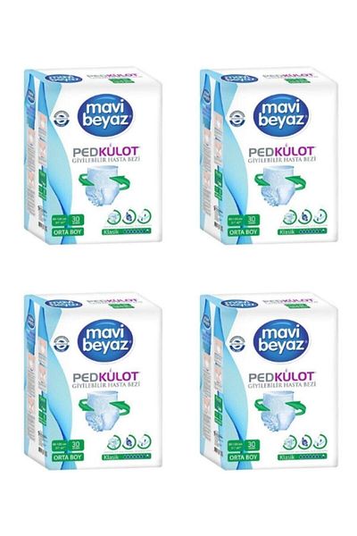 Mavi beyaz Absorbent Panties M Medium Size 120 Pieces 4 Packs
