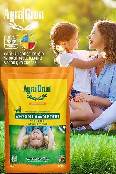 AgraGron Çim Gübresi 6 Kg Organik İçerikli Çim Coşturan Gübre Alman Lisanslı