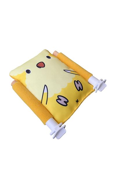 Kuşarkadaşım Double Sided Soft Rest Bird Bed - Yellow Monk and Monk Parrot Bed Perch