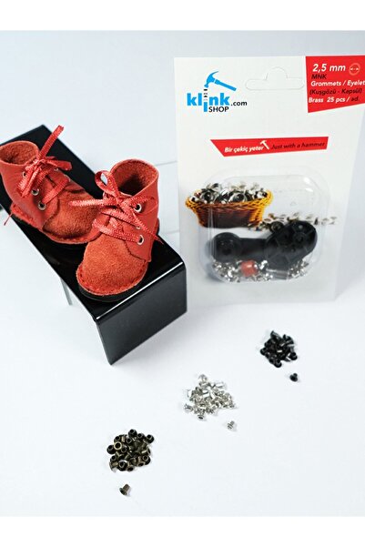 Klinkshop Bez Bebek Ayakkabısı Kuşgözü Çekiçle Uygulama Aparatı Ve 25 Adet 2,...