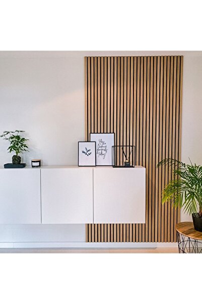 Akupanel Mod14 60x245 Cm Meşe Renk Akustik Ahşap Duvar Paneli