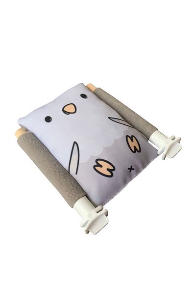 Kuşarkadaşım Bird Bed Soft Resting Pillow Double Sided Sleeping Perch Gray Forpus Parrot Bed Perch