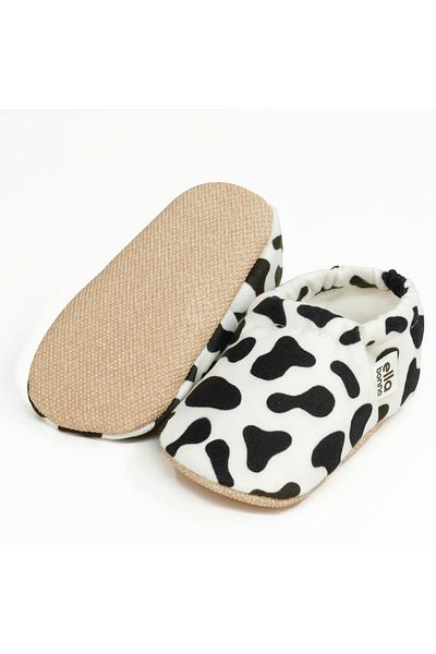 Ella Bonna Non-Slip Sole Cow Baby Booties, Home Boots Slippers Nursery Shoes Slippers