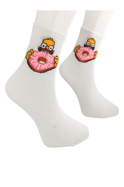 Shuttle Park Κάλτσες Simpson Unisex με λευκό σχέδιο κολλεγίου