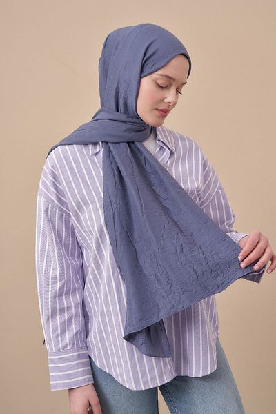 ARMANDA Σάλι με μοτίβο Indigo Bamboo