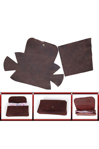 AiryFooT Направи си сам готов кожен портфейл голям дамски портфейл (Zeugma) Crazy Leather Hobby