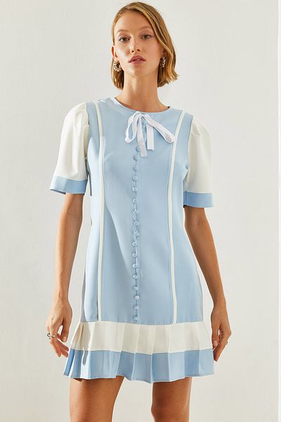 Bianco Lucci Women's Dress with Bow Detail and Hidden Zipper - 21192 60251644