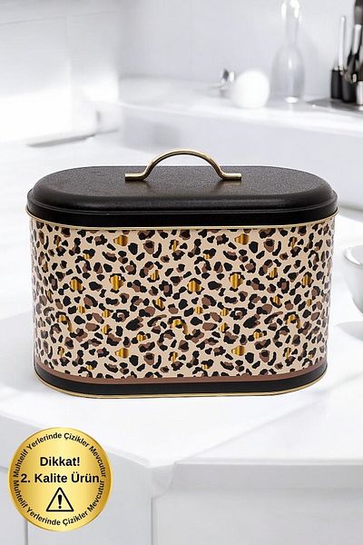 EVLE 2. Quality Leopard Patterned Various Striped Bread Box