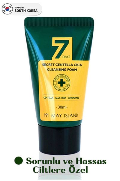 May Island 30 ml Centella Cica Korean Cleansing Foam - Special Soothing for Problematic and Sensitive Skin
