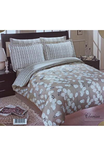 Özdilek طقم غطاء لحاف من الساتان القهوة لشخص واحد من CLARISSA