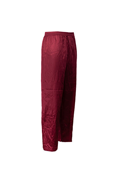 Ottoland Satin Men's Pajamas - SoliD Color, Elastic Waist, No Pockets, WiDe Leg Comfortable Cut