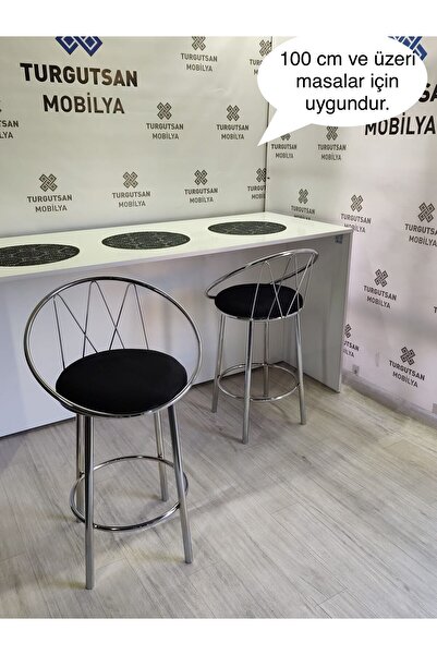 turgutsan mobilya Bar sandalyesi bar taburesi 75 cm (100 cm den yüksek masala...
