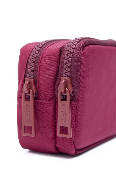 NEMO GROUP Large Size Claret Red Pen Holder - Waterproof, Washable Kaff, Two-Eye Pocket Clinker Wallet Type