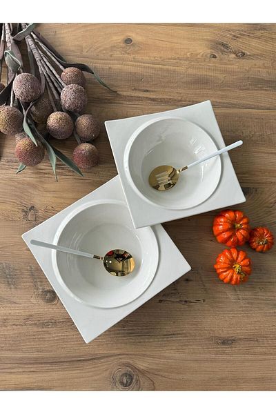 Meri Ev Gereçleri Porcelain Salad Bowl Set of 2