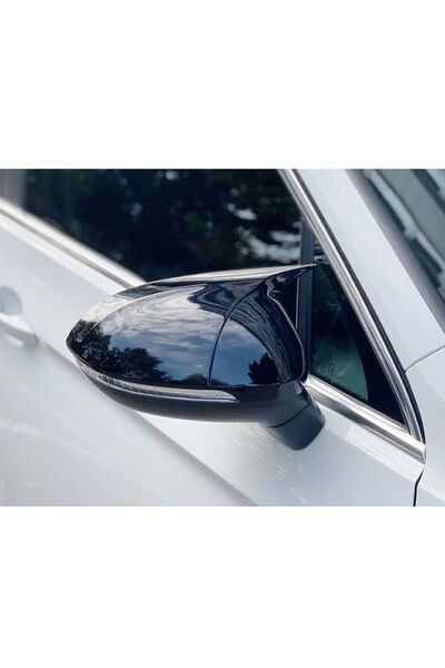 HasAkman Vw Passat B8 Batman Yarasa Ayna Kapağı Piano Black 2015 2016 2017 20...