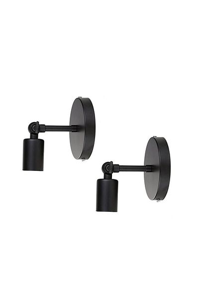 ABAJUR EVİM Yoda Joint Movable Black Sconce 2 Pieces