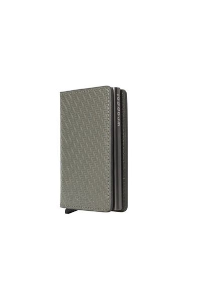 Wrapsol Carbon Gray Mechanismed Wallet Smart Card Holder Book