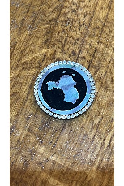 Gönülden Tasarım Зіркон з камінням - 3 см, вирізаний, без оправи, чорний