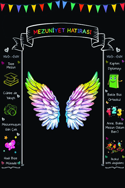 avrupakutu Mezuniyet Hatırası  Fotoğraf Panosu Branda 100x150 Branda Afiş