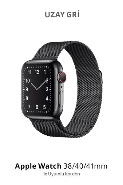 CONOCER Apple Watch Seri 2/3/4/5/6/7/8/9/se 38mm-40mm-41mm Uyumlu Milano Hası...