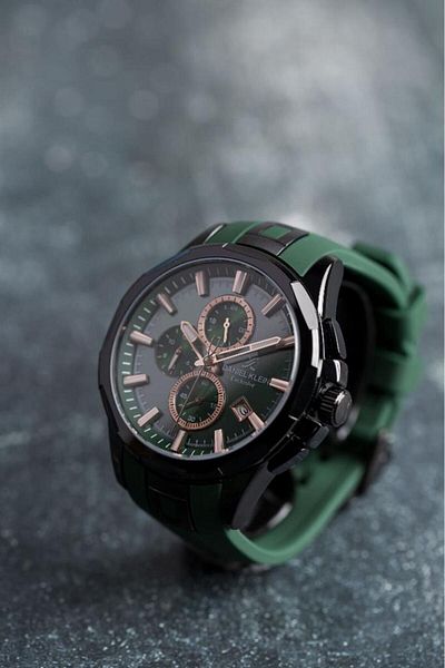 Daniel Klein Dke.1.10657 Exclusive - GREEN Silicone Men's Wristwatch, All Functions Active, with Different Color Options