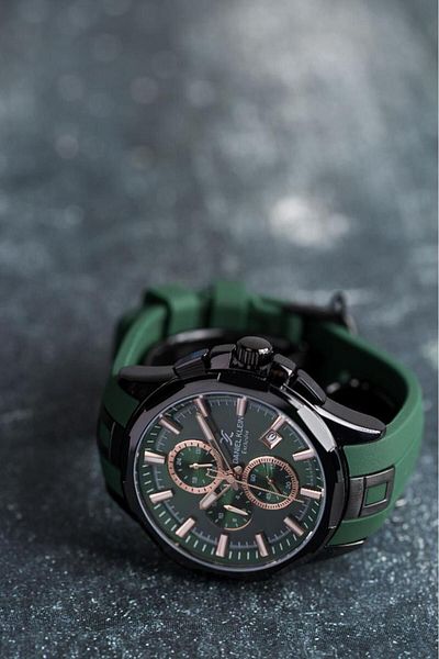 Daniel Klein Dke.1.10657 Exclusive - GREEN Silicone Men's Wristwatch, All Functions Active, with Different Color Options