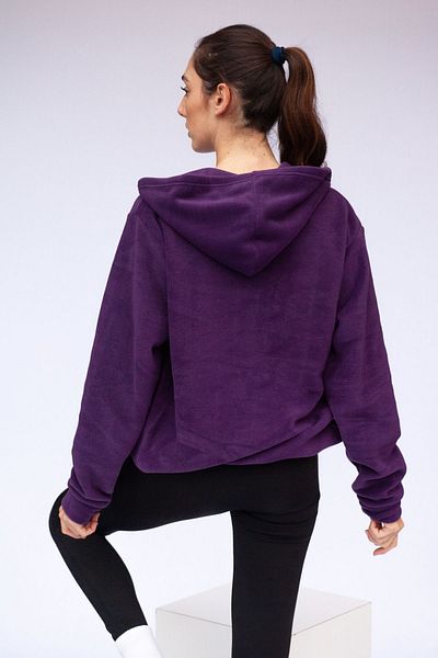 Vatkalimon Women's Men's Zippered Hooded Purple Fleece