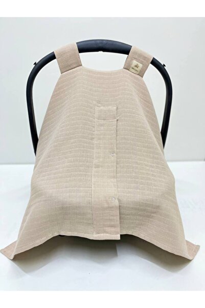 Puro Cotone Bebek Müslin Puset Örtüsü Krem