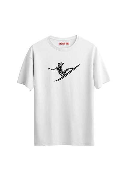 Açık Garaj UniSex Surf Man PrinTed Regular T-Shirt