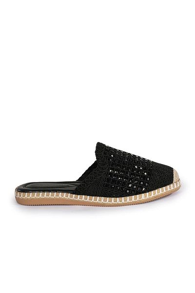 Letafia Papuci Espadrille Negri Pera Stone