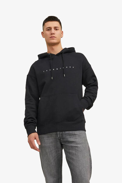 Jack & Jones Hanorac negru pentru bărbați Jjestar 12233972-Negru