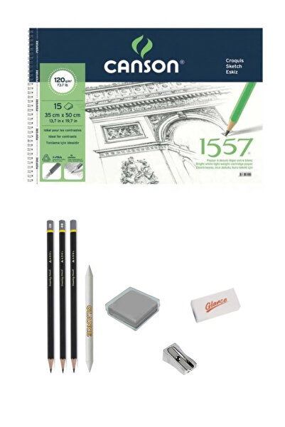 arttone Canson 1557 Pattern Drawing Block 35x50cm 120gr 15 Sheets Sketch Draw...