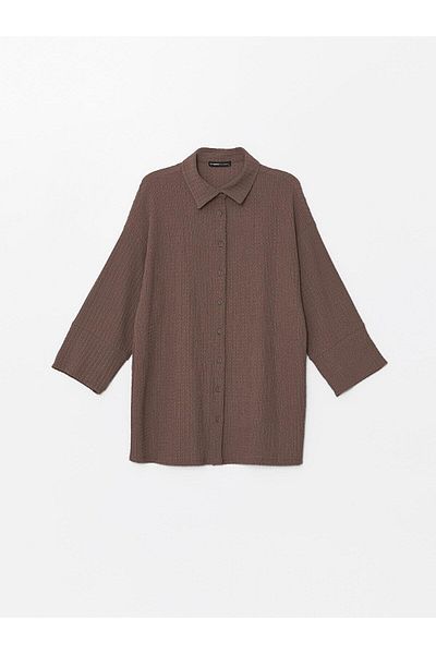 LC Waikiki LCWAIKIKI Oversize γυναικείο πουκάμισο τουνίκ - Basic Solid Fit