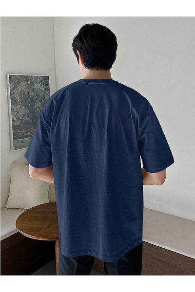 Tarz Cool Ανδρικό βαμβακερό μπλουζάκι Crew Neck