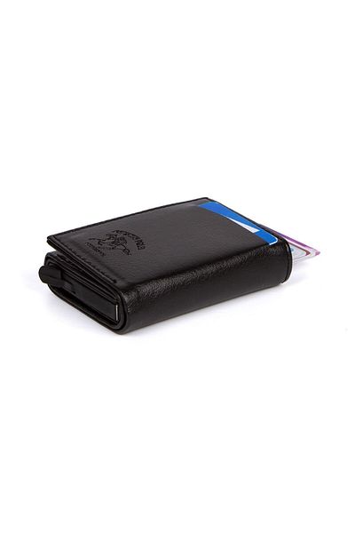NEWISH POLO ACCESSORIES Zynp Men's Mechanismed Wallet and Card Holder
