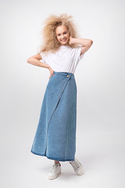 DeMim Kadın Mavi Etek