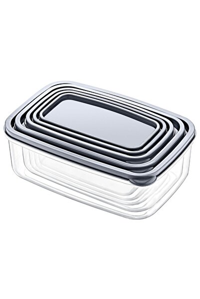 Espas Home Anthracite Rectangular Food Storage Set of 10