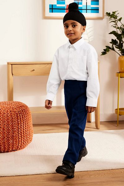 BayBayan High Waist Navy Blue Quality Children's School Pants
