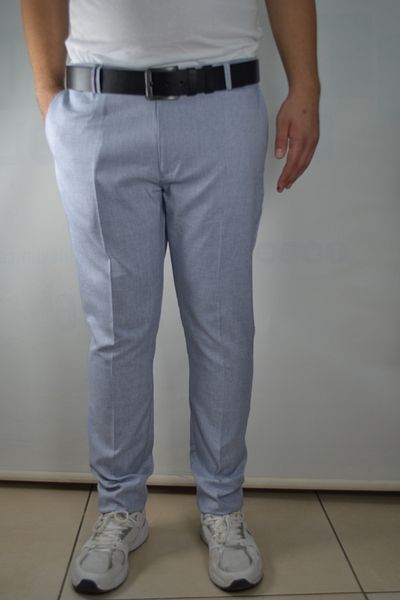 Bomonti Pantaloni slim din bumbac cu dungi pentru bărbați