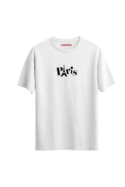 Açık Garaj Unisex Paris PrinTed Regular T-Shirt