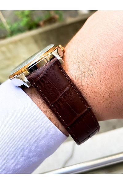 Reward Men's Automatic Wristwatch - Brown Leather Cord