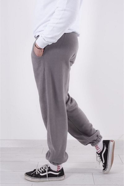 Vatkalimon Γυναικείες Ανδρικές Γκρι τσέπες Fleece Φούτερ με ελαστικά πόδια