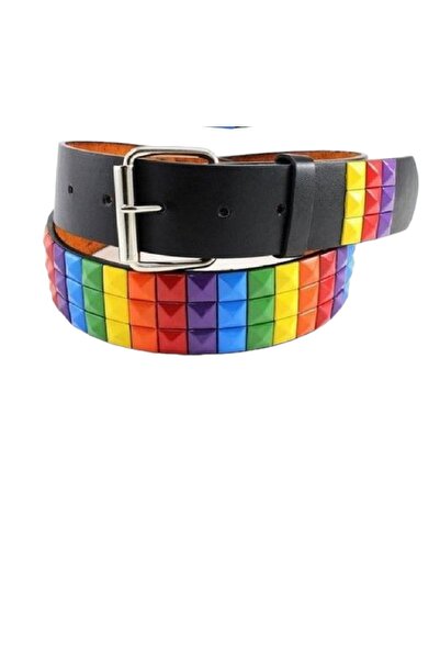 targay Γοτθική ζώνη σε στυλ Metallica με πυραμιδοειδή διακοσμητικά καρφιά