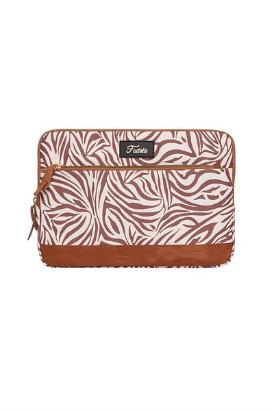 Fudela 13-14 Inch Cream Zebra Macbook- Laptop Bag