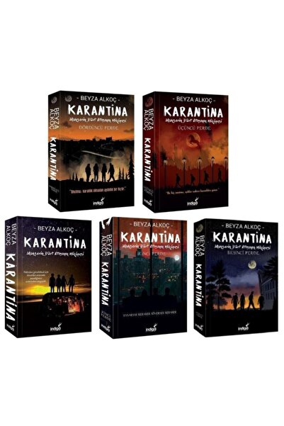 İndigo Kitap Karantina Serisi 5 Kitap Karton Kapak