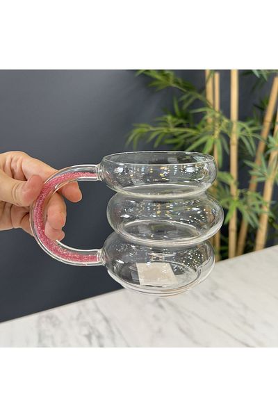 Doğudeko Fenomen Colored Luxury Borosilicate Glass - Single Cup with Handle
